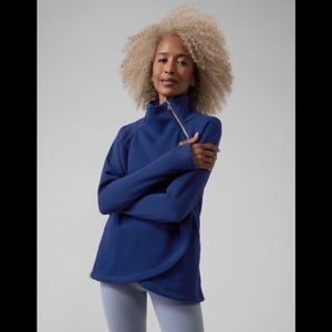 Athleta Enchanted Blue Cozy Karma Asym Pullover, Size 1X